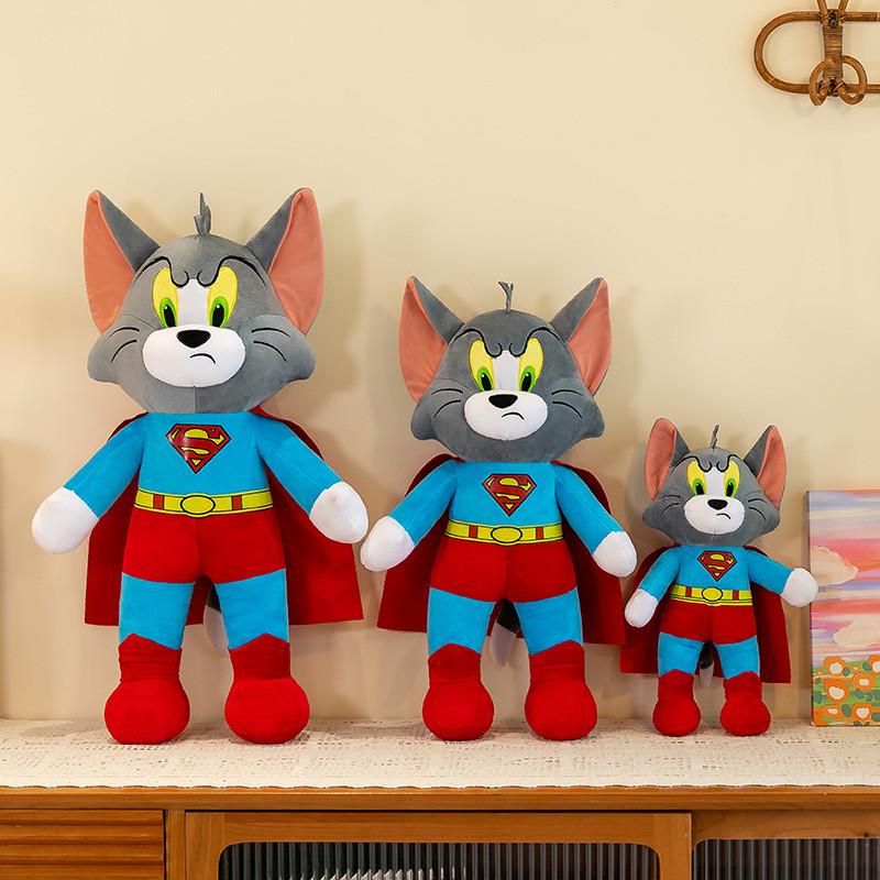 Tom Jerry Et Poupée Super-Héros Chat Souris Animaux en Peluche Pour la Décoration de la Chambre des Enfants