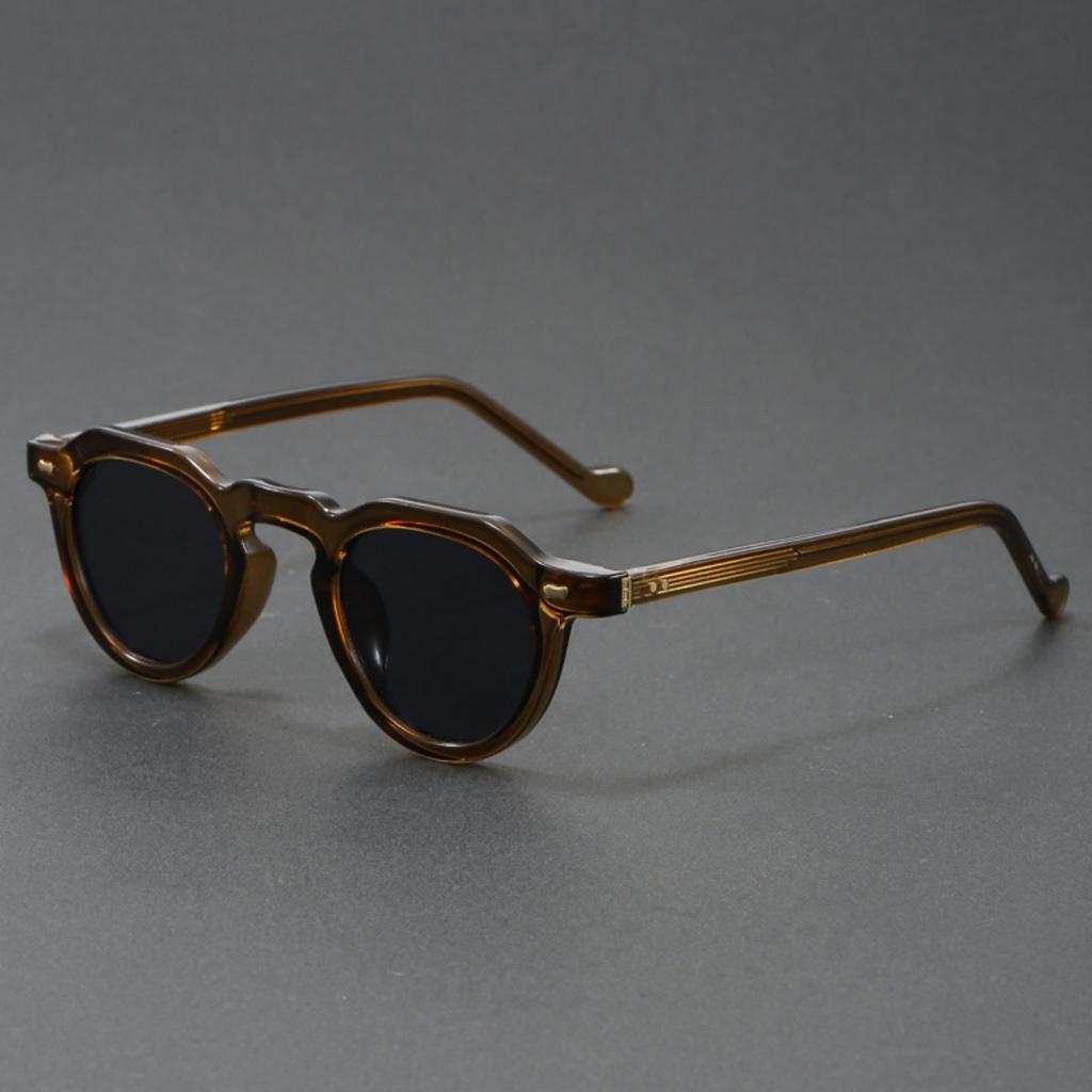 New Retro Round Small Frame Sunglasses Personalized High-end Men and Women's Glasses Stylish Trend Anti-ultraviolet Sunglasses Quality