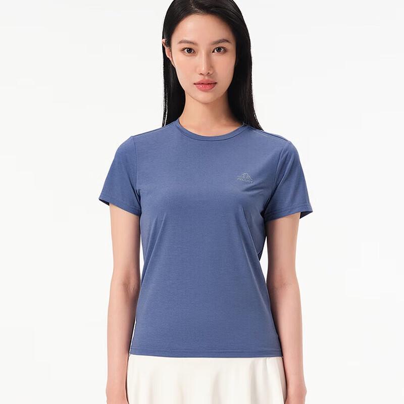 Pelliho Women s Casual High-Elastic Ice Silk Short-Sleeve T-Shirt L
