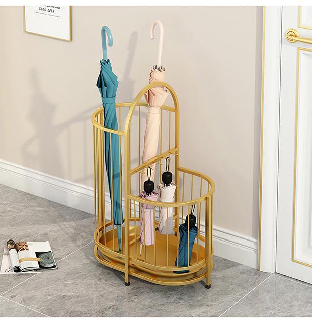 Elegant Wrought Iron Umbrella Stand for Entryway