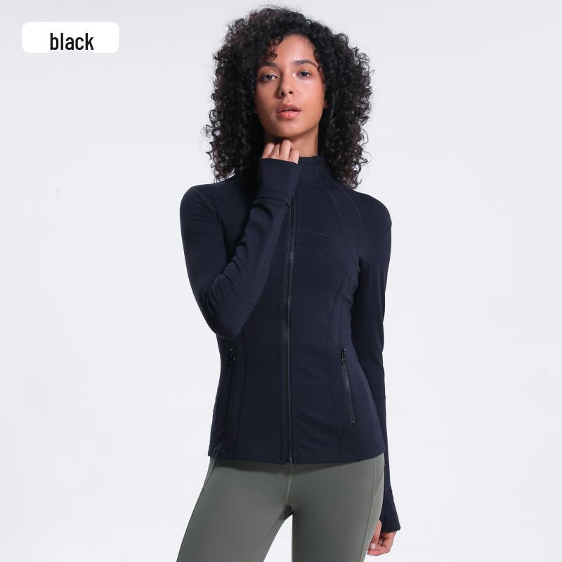 Женская ветрозащитная куртка для бега с воротником-стойкой