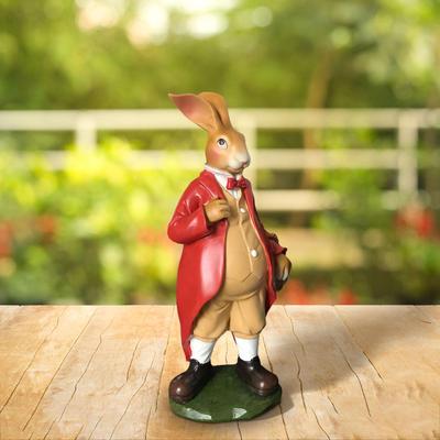 -Decoration Figurine Collectible Decorative Easter Bunny Statue Resin Sculpture for Festival Table