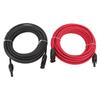 2PCS 40ft 10AWG Solar Panel Extension Cable with Connectors Black Red IP67 Water Resistant for RV Tr