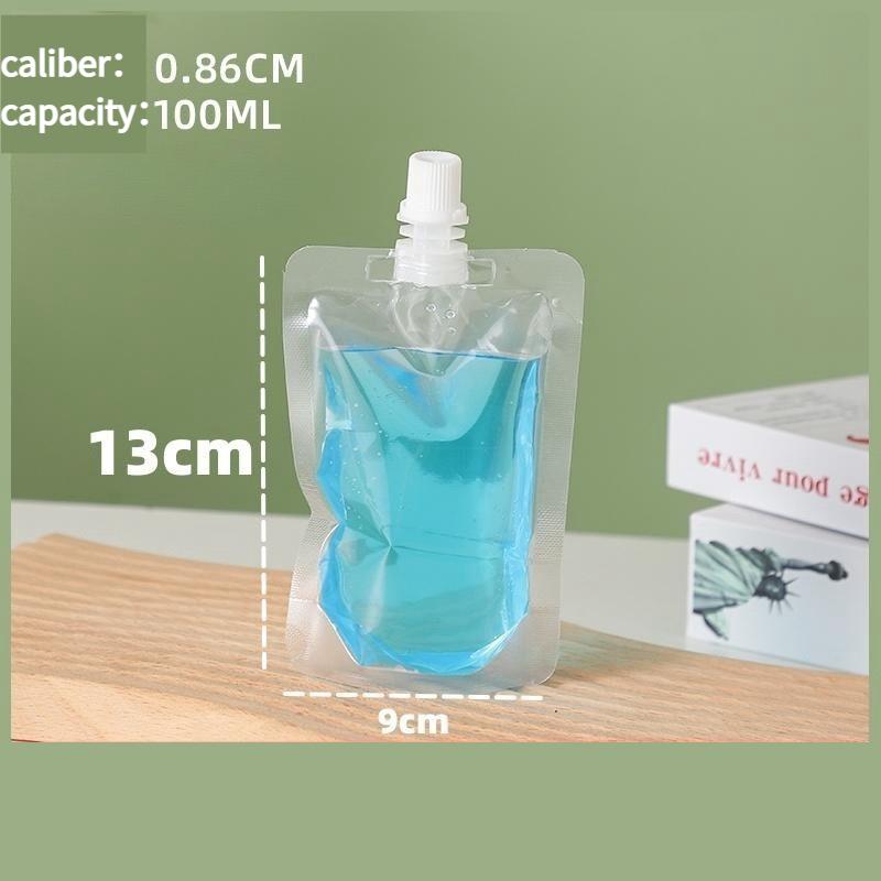 Transparent Self-supporting Suction Nozzle Bag Beverage Soybean Milk Coffee Pouch Disposable Explosion Proof and Leak Proof Sealing Packaging Bags