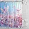 3d Beautiful Butterfly Shower Curtain Waterproof Polyester Fabric 3D Printed Curtain Bathroom Decoration with Hooks