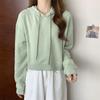 Hoodies Women Autumn Students Leisure Cropped Baggy Chic Young Simple Sporty Harajuku Vintage Hooded Sweatshirt Streetwear Daily