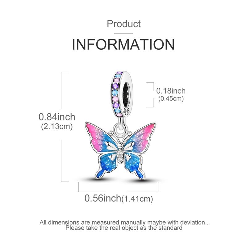 Charm 925 Silver Beads Pendant Magic Cube Butterfly Cat Dangle Fit Original Bracelet Necklace Charms Jewelry Gift