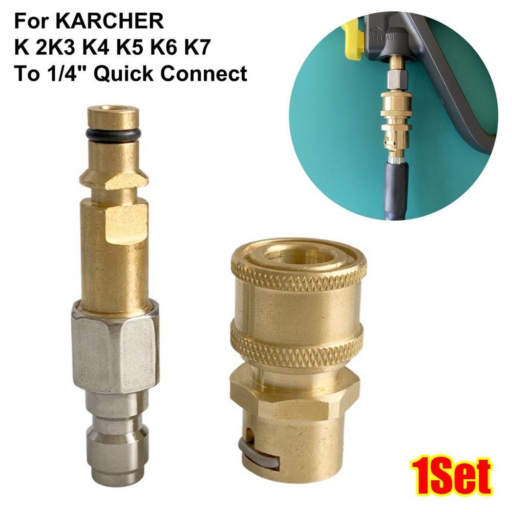 1Set Brass Pressure Washer Quick Connector Anti Tangle Adapter  for Hose and Water Torch Connection