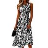 Sleeveless Casual Dress with Round Neckline Lightweight Comfortable Fit Suitable for Everyday Wear and Outdoor Activities