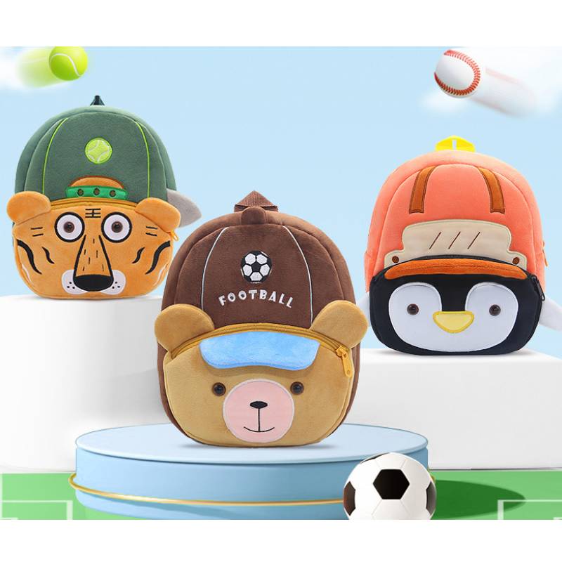 Sports Meet Animal Children Plush Backpack Storage Shoulder Bag Fashion Gift
