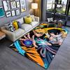 Anime-Themed Carpet Featuring Ninja Characters and Energy Weapons Suitable for Use As an Anti-slip for Living Room Bedroom Sofas