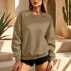 Women's Neck Long Sleeve Pullover Sweatshirt for Casual Wear