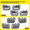 4Pcs Gray Inner Door Handles For Jeep Grand Cherokee 2005-2010 Full Interior Set