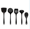 High-Temp Resistant Silicone Kitchen Utensil Set: Spatula, Ladle, Slotted Spatula, Slotted Spoon, and Rice Spoon (5-Piece Non-Stick Set)