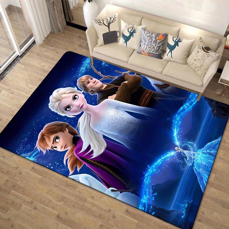 1pc Frozen Carpet Area Rug, Bedroom, and Playroom Durable, Stain-Resistant, and Easy To Clean, Living Room