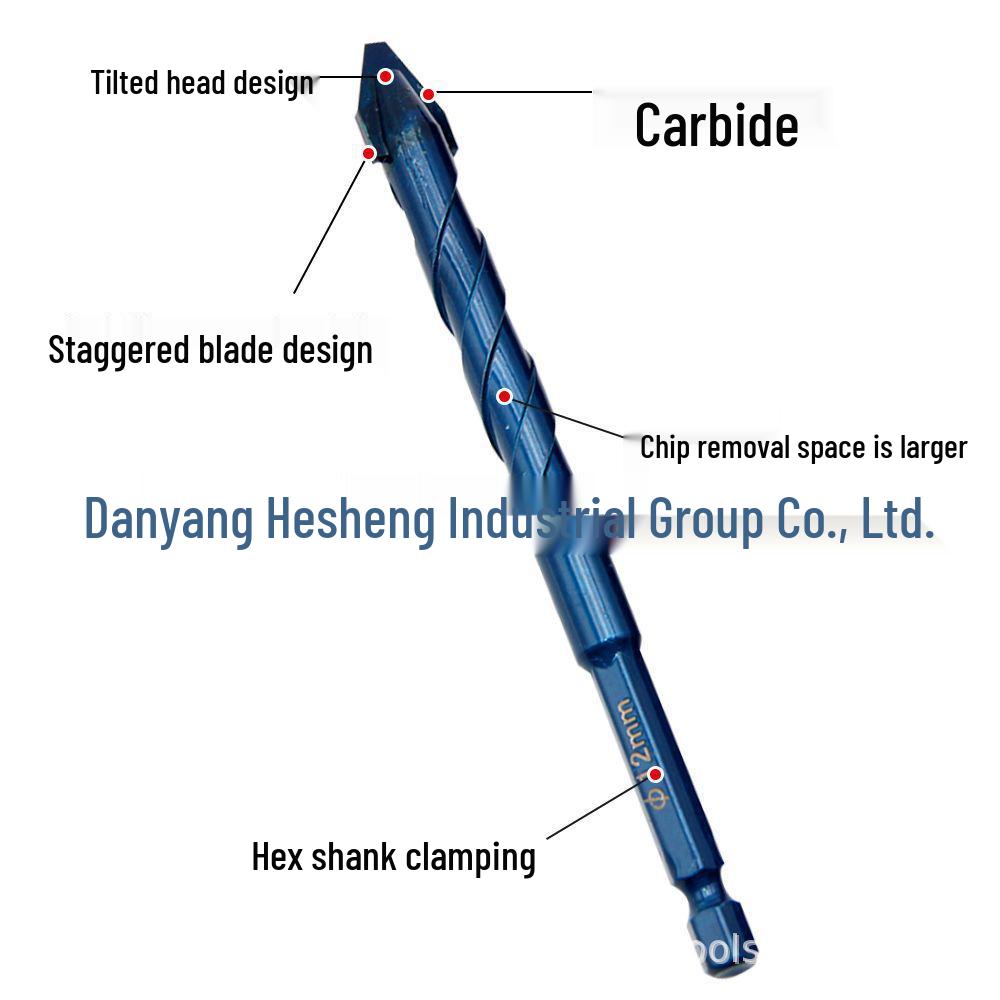 Hex Shank Multifunctional Dry Drill Bit for Ceramic, Stone & Porcelain