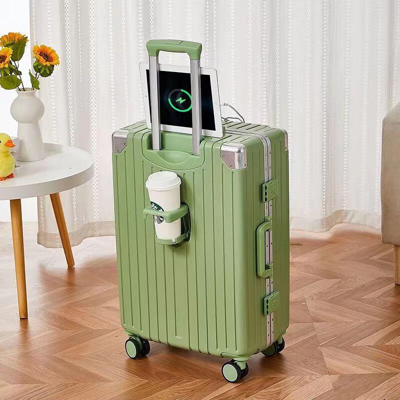 LIDU Durable Aluminum Frame Trolley Luggage 22 inch