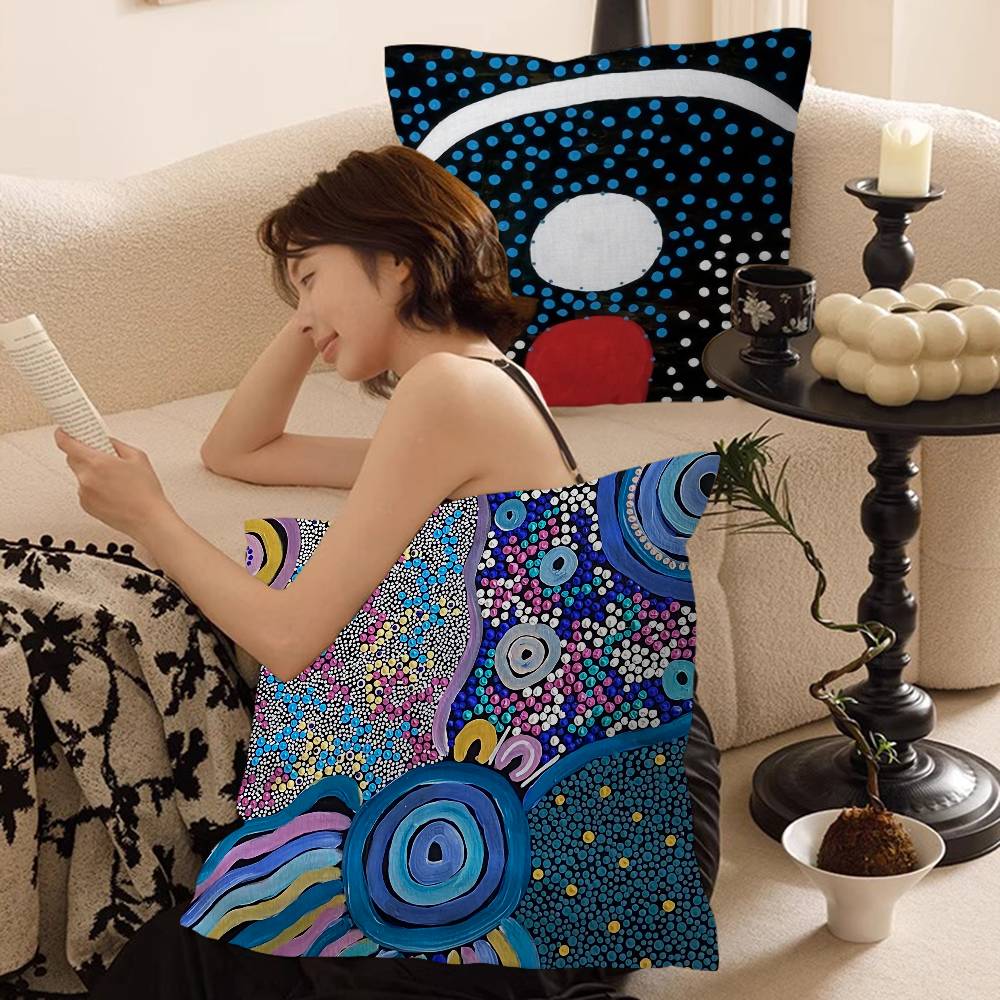 Australian Aboriginal Art Personalized Pillow Dust Cover Bedroom Kids Party Decoration Pillowcase Birthday Children Gift