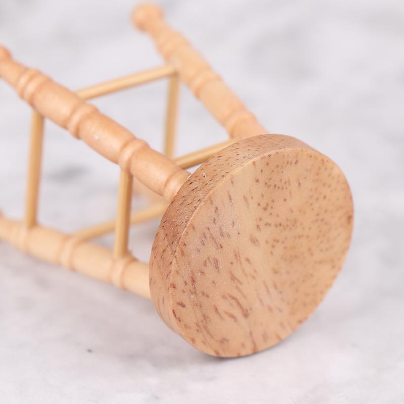 Dollhouse Wooden Round Bar High Stool Simulation Mini Ornaments Children Toy