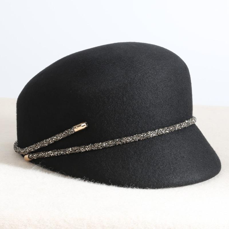 Meier Hut, Damen-Version des eleganten Wollbaretts in koreanischem Stil, modisch und vielseitig