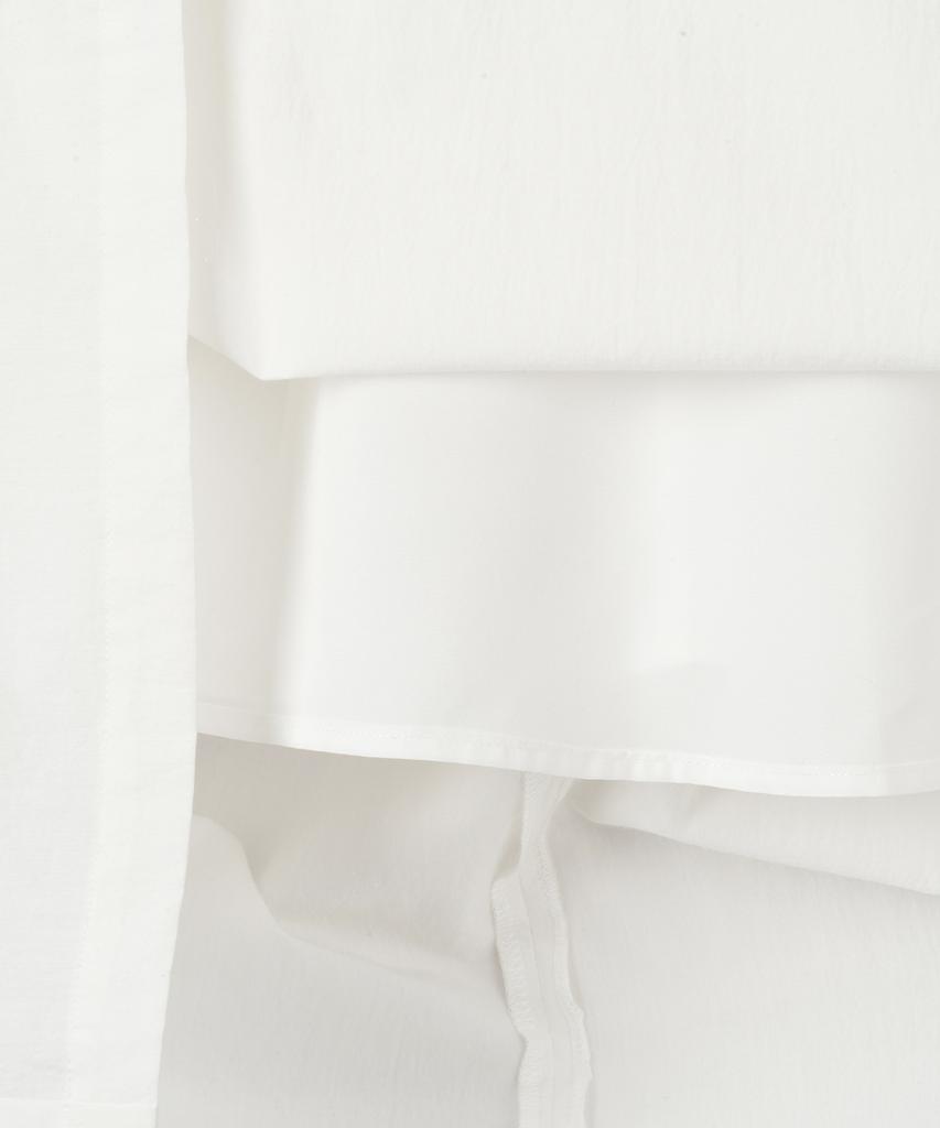 BASIKA Soft Wrap Cotton Dress (White)