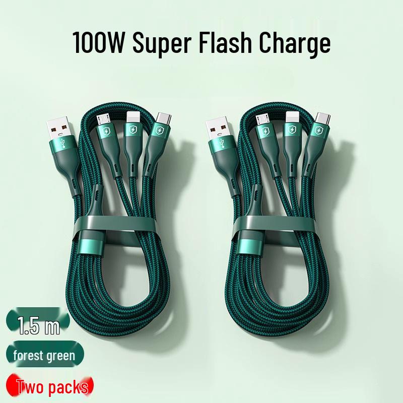 Universal Fast Charge 3-in-1 Multi-Head Charger Cable for Mobile Phones