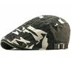 HT5060 Berets All Seasons Men Women CapVintage Artist Painter Beret Hat 100% Cotton Ivy Flat Cap Adjustable Camouflage Beret Cap