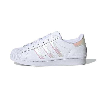 Originals SUPERSTAR C Comfortable Abrasion Resistant Low Top Skateboard Shoes White Pink FW8282