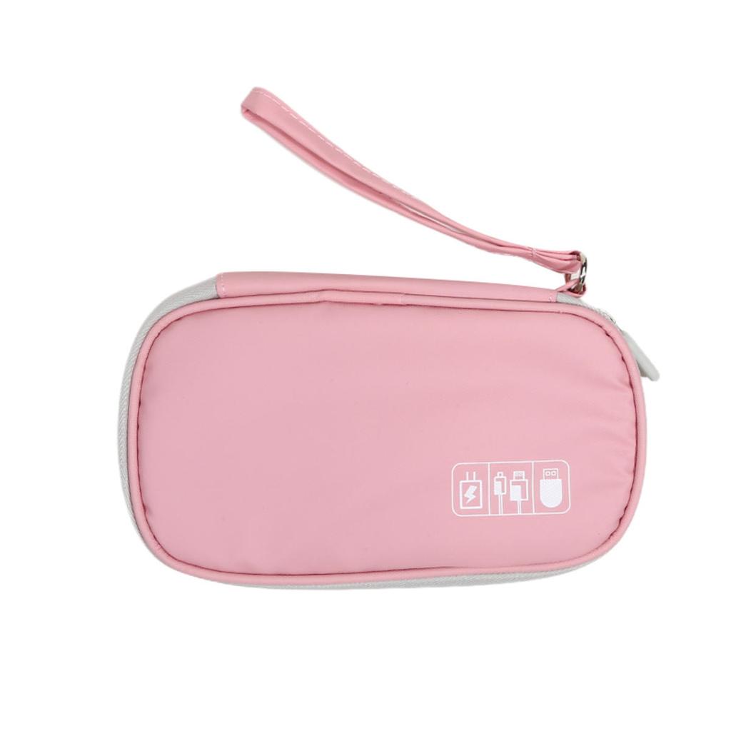 Portable Solid Color Travel Portable Digital Product Storage Bag USB Data Cable Manager Earphones Mobile Power Storage Bag