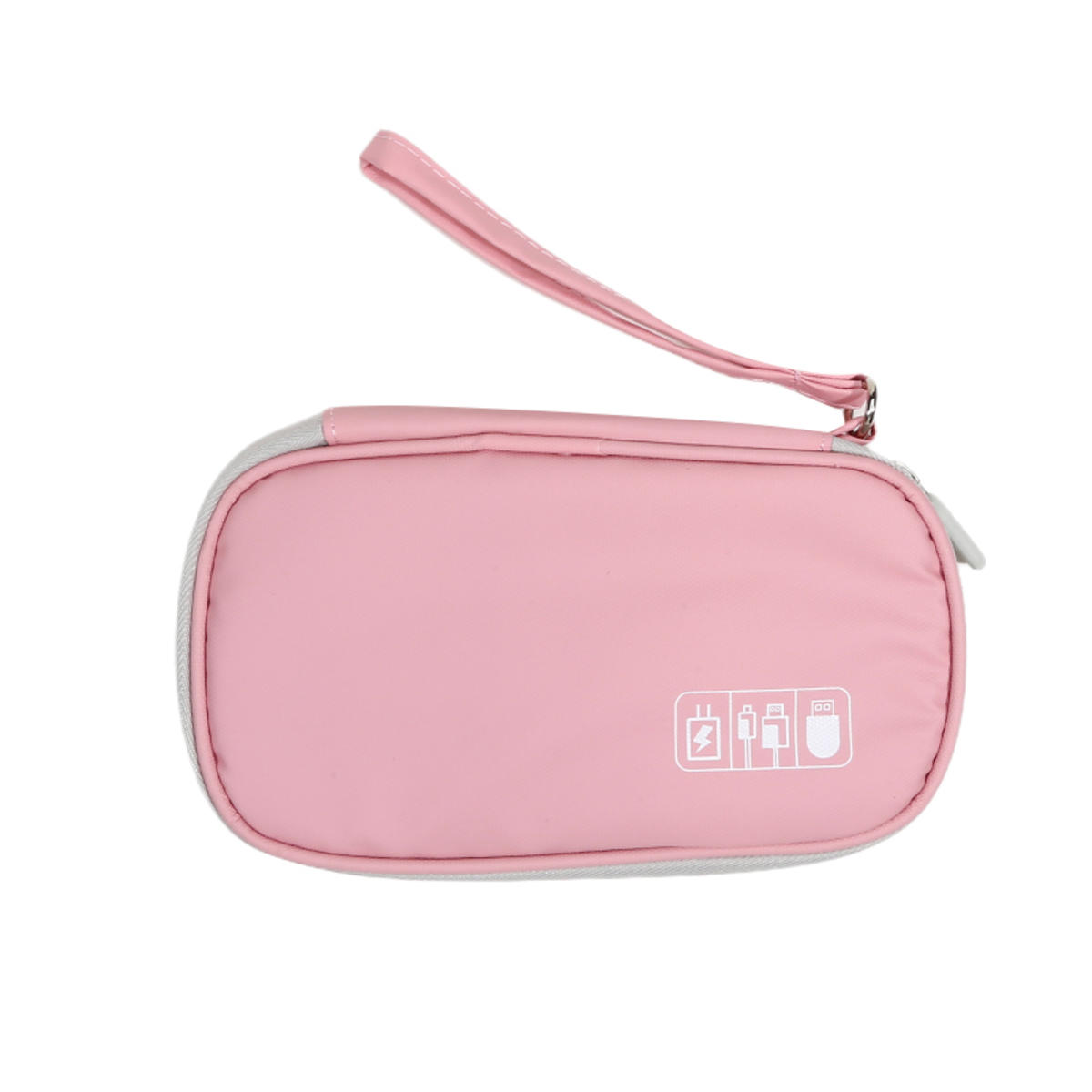 

Портативная однотонная дорожная сумка для хранения портативных цифровых продуктов, органайзер для USB-кабелей для передачи данных, наушников, мобильного аккумулятора one size