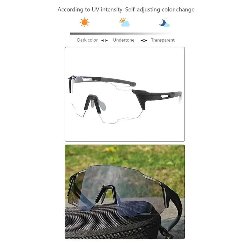 Smart Transition Cycling Shades Photochromic Lens Wind Resistance Bicycle Glasses Day Night Commute Essential Fishing