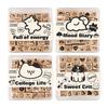 36pcs Set Acrylic Box Wood Stamps Set Daily Life Themed Mini Wooden Stamps  Scrapbooking Decor