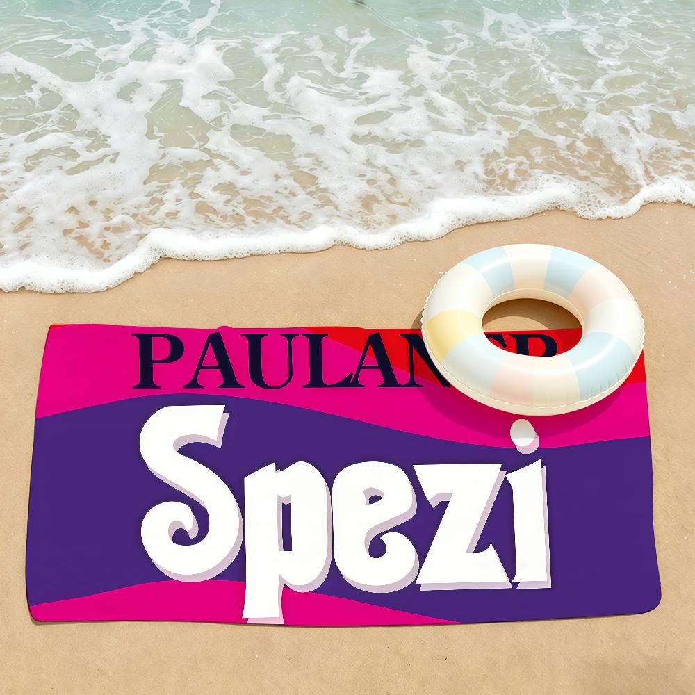 Print Paulaner S-Spezi Towel Drying Bath Towel Applicable To Light Swimming Camping Yoga Beach Out