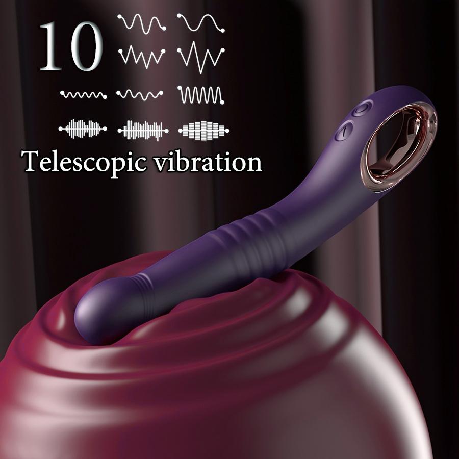 sexspielzeug für erwachsene Kaufe Vibrierender Dildo, AV-Stick, Teleskop-Push-Massage-Vibrator,  Silikonmaterial, Dildo-Massage, weibliche Masturbation, Sexspielzeug, 10  Modi, Spielzeug für Erwachsene für Paare zum Preis ab 12