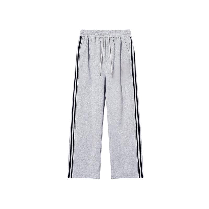 

Ретро трехполосные спортивные штаны для осени и зимы, широкие, свободные, больших размеров, мужские и женские повседневные брюки на шнурке M