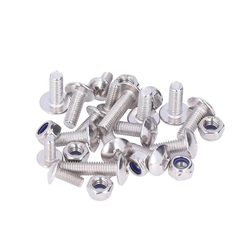 25PCS Motorcycle Mudguard Bolt Screw Nut Kit Stainless Steel 90149?06306 Replacement for Banshee