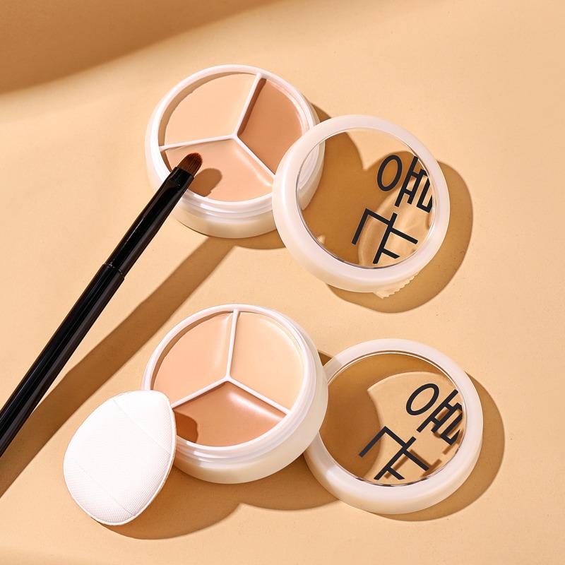 3-in-1 Concealer Blemish & Acne Coverage Concealer Palette Waterproof Non-Removal Concealer