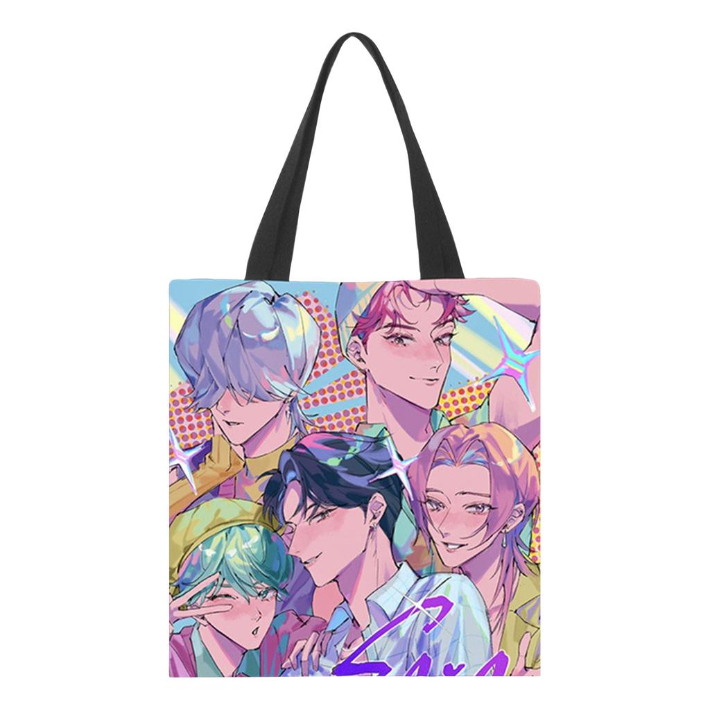 Girls Group Poster Printed Canvas Bag  Style Fan Support Zipper Handbag Women's Bag