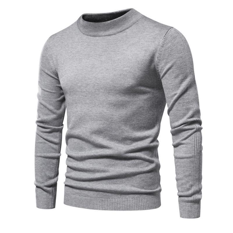 European Chic Men's High-Neck Sweater: Autumn/Winter 2025 Light Luxury Knitwear, High-End Base Layer
