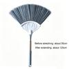 Fan Shaped Cobweb Duster with Retractable Stainless Steel Handle Static Soft Bristles for Picture Frame Wall Art Dusting