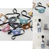 Trendy Modern Cool Boys Chest Bag Stylish Kids Waist Bag Checkered Small Crossbody