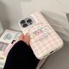 Plaid Pattern Cute Animal Phone Case Compatible and Suitable for iPhone15 14 13/12/11promax/xsmax/xr