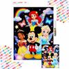 5D DIY Full Circle Diamond Painting Kit Mickey Princesses & Fairy Wall Decor Gift