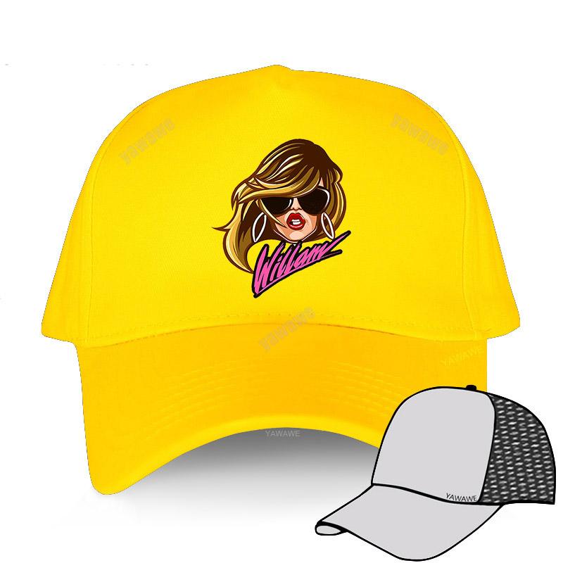

Шляпа для женщин, забавный дизайн, бейсболки унисекс, WILLAM BELLI RUPAUL DRAG RACE, спортивный капот для подростков, летние классические винтажные шапки с принтом Adjustable