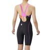 Swimsuit Racing Spats Back Half Black x Purple XO [Arena] One-Piece (Open Leg) Women's (BKPP)