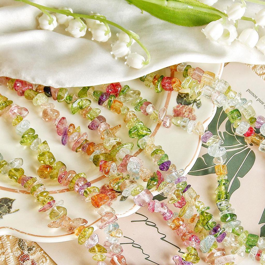 Colorful Natural Crushed Stone Beads for DIY Necklaces & Bracelets