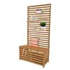 Garden Chest with Shelves - Divit GR1 - Fir Wood - Integrated Bench - 80×40×170 Cm