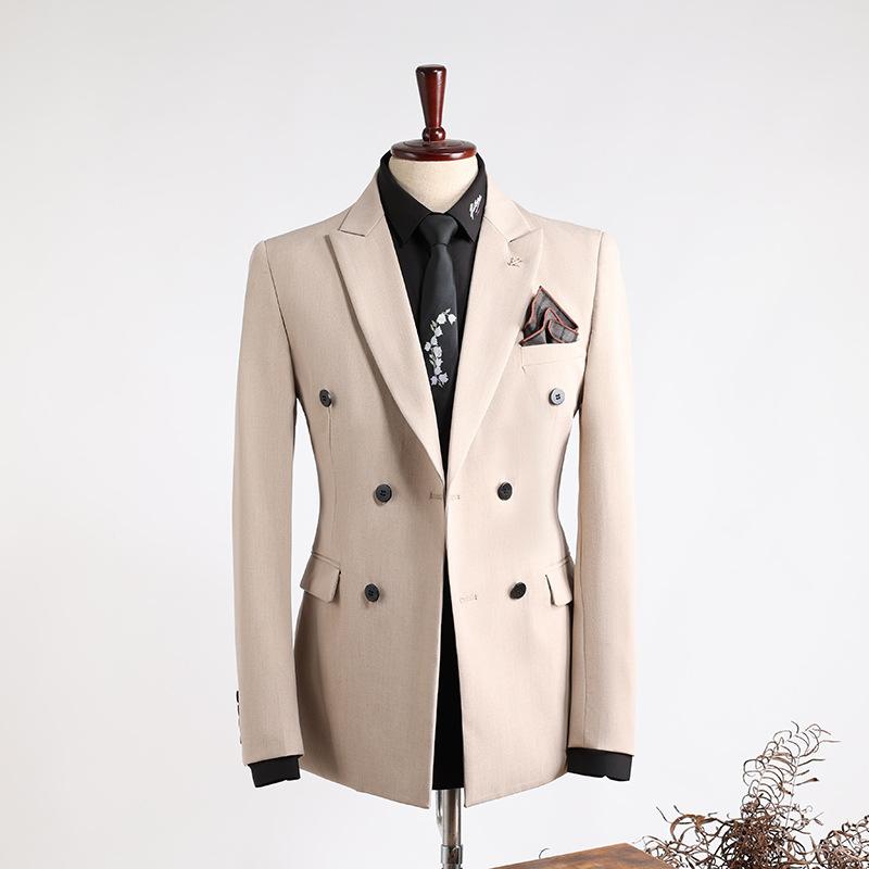 Fashion Business Blazer   Customer Made Clothes Men Casual Double Breasted Suit Jackets Coat Clothing Plus Size