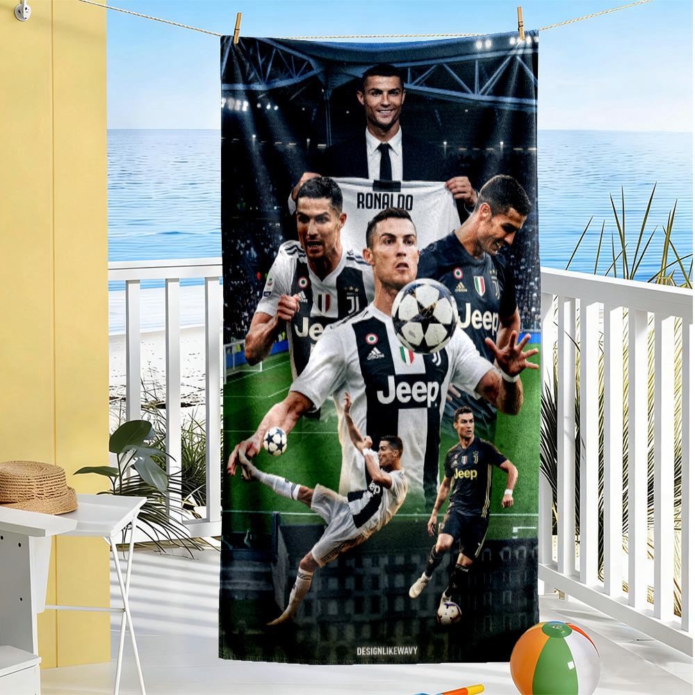 Ronaldo's Manchester Legacy Beach Towel Quick-Dry Soft Microfiber Comfortable Lightweight