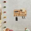 4-in-1 Eingangsbereich Wandregal Briefhalter Haken Rustikal Holz mit Schlüssel Wandmontiert Eingangsbereich Organizer